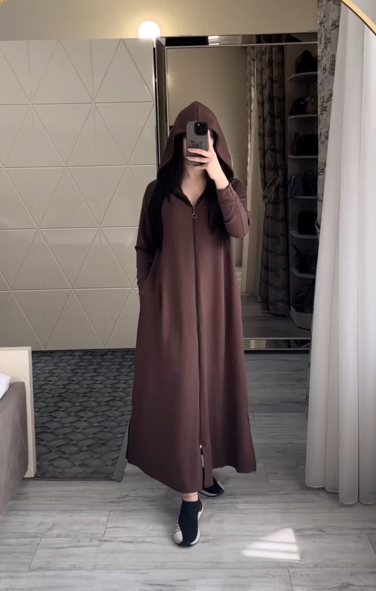 CH 517 Long Zipper Hoodie Top