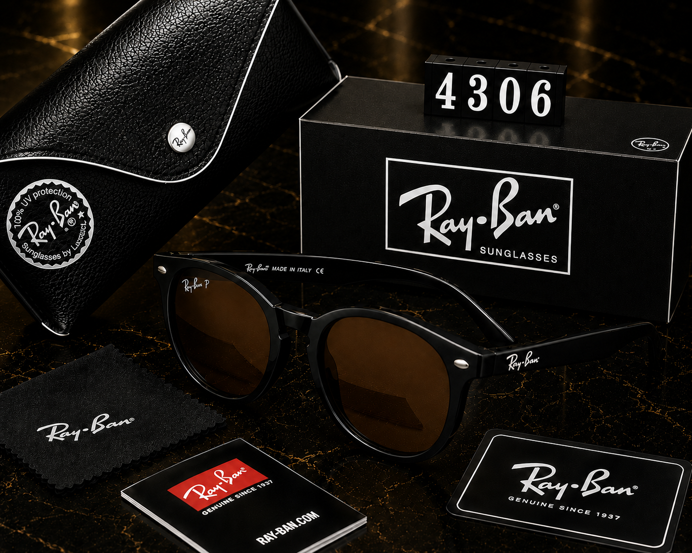 (GS-17) Ray-Ban Classic Wayfarer Sunglasses – Premium Quality