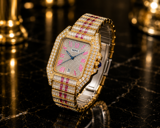 (WH-10) NEPIC Luxury Diamond Watch β Premium Iced Out Crystal Men's Wrist Watch