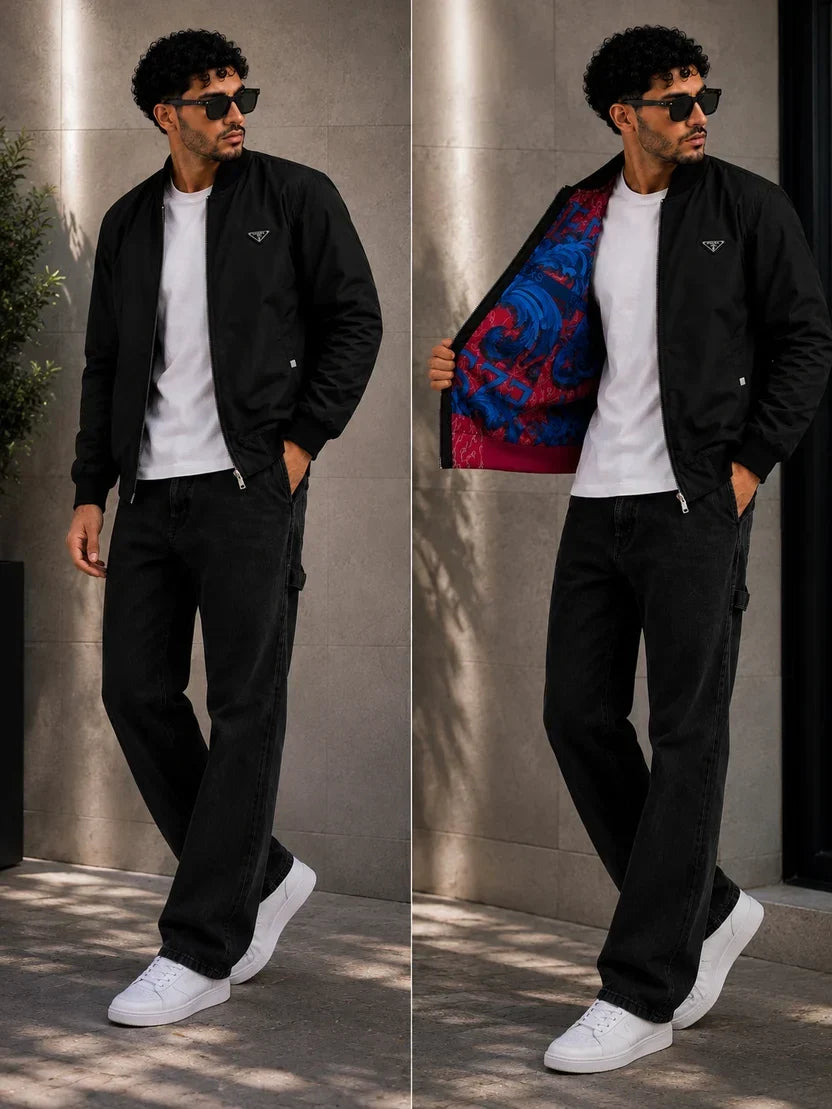 (CJ-36) Urban Men’s Urban Streetwear Chicago Bulls Varsity Bomber Jacket