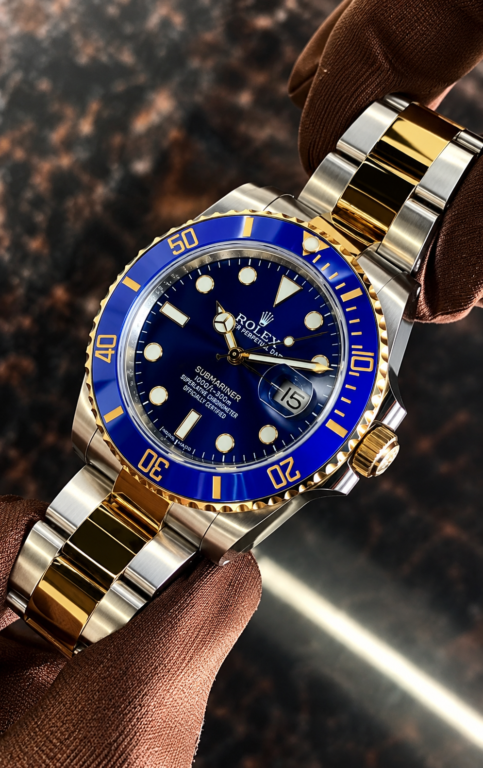 (WH-19) Luxury Two-Tone Blue Dial Stainless Steel | Premium Automatic Style Wristwatch
