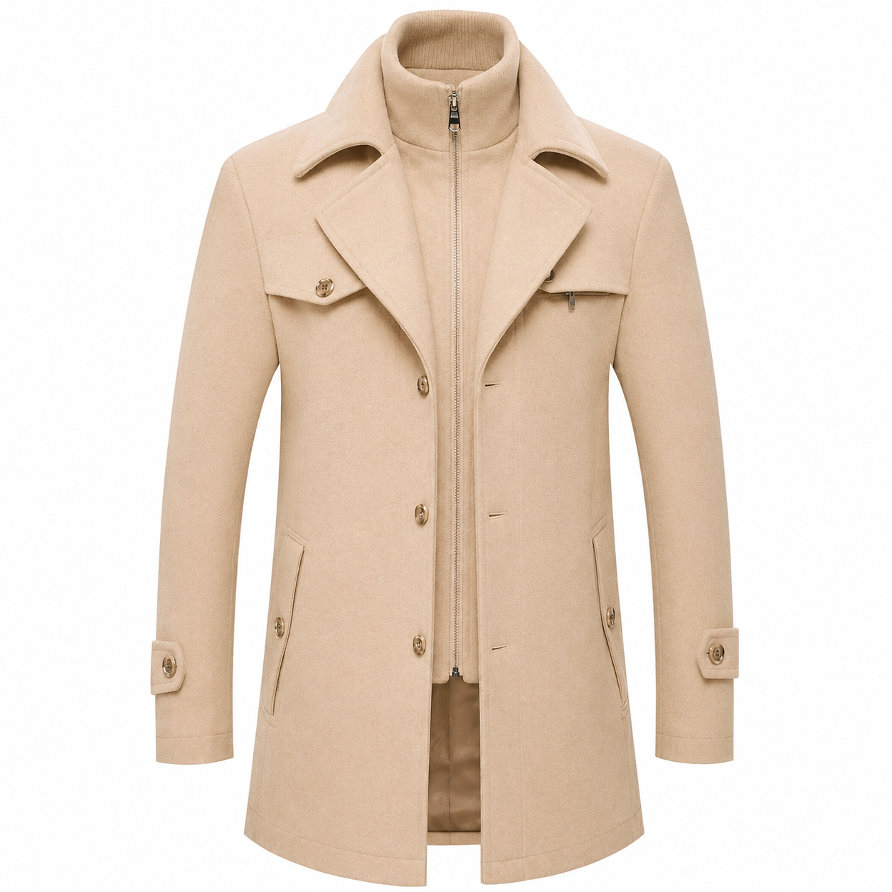 C-1 Men’s Premium Wool Blend Winter Coat – Classic Style