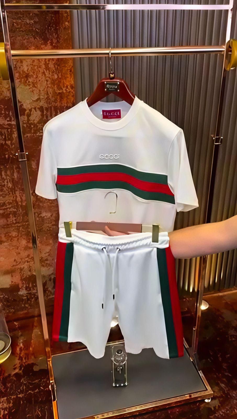 Men’s Premium Gucci Co-Ord Set T-Shirt with Shorts (V-15 GUCCI )