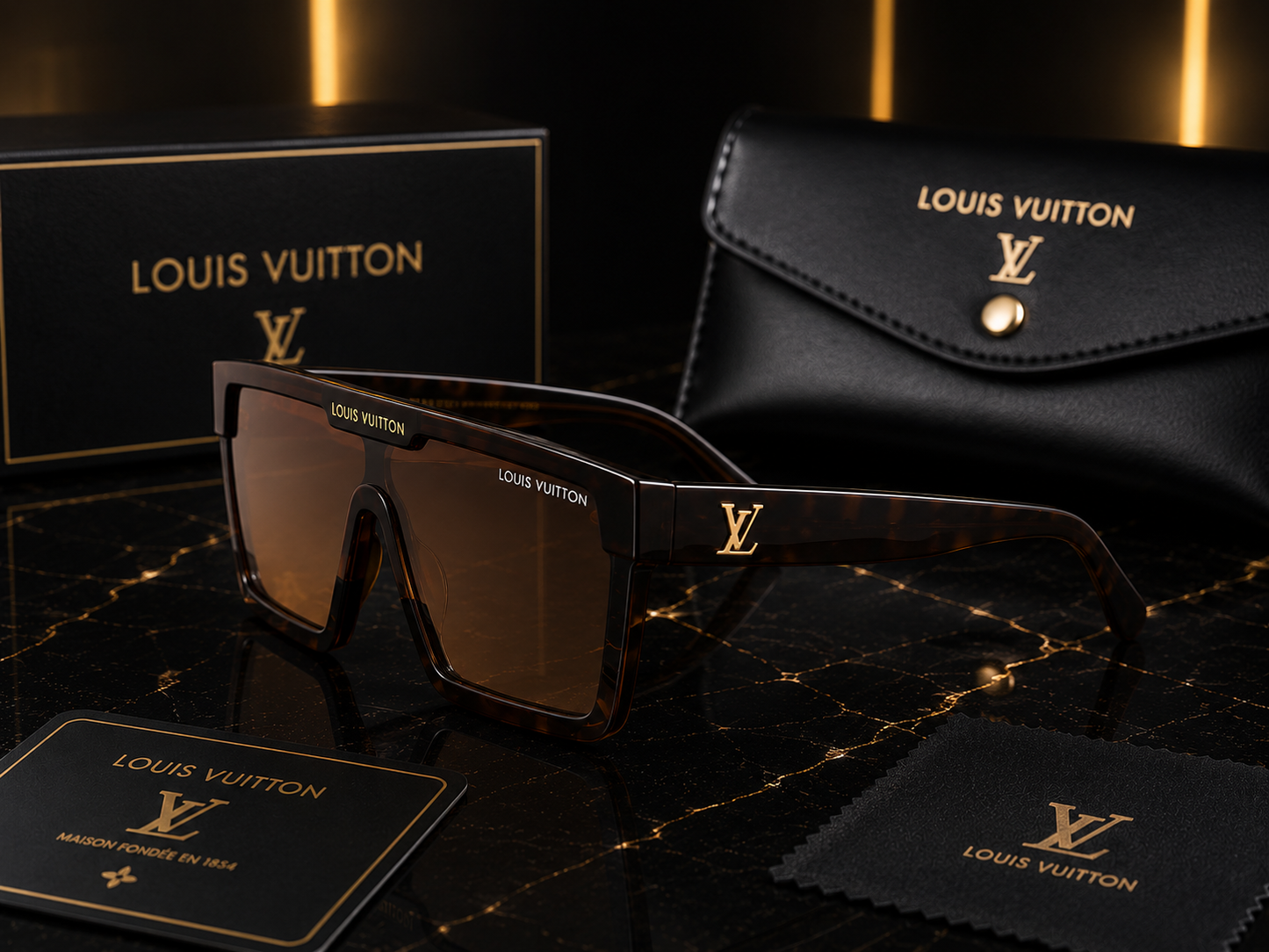 (GS-6) Louis Vuitton Monogram Shield Sunglasses – Unisex Luxury Collection