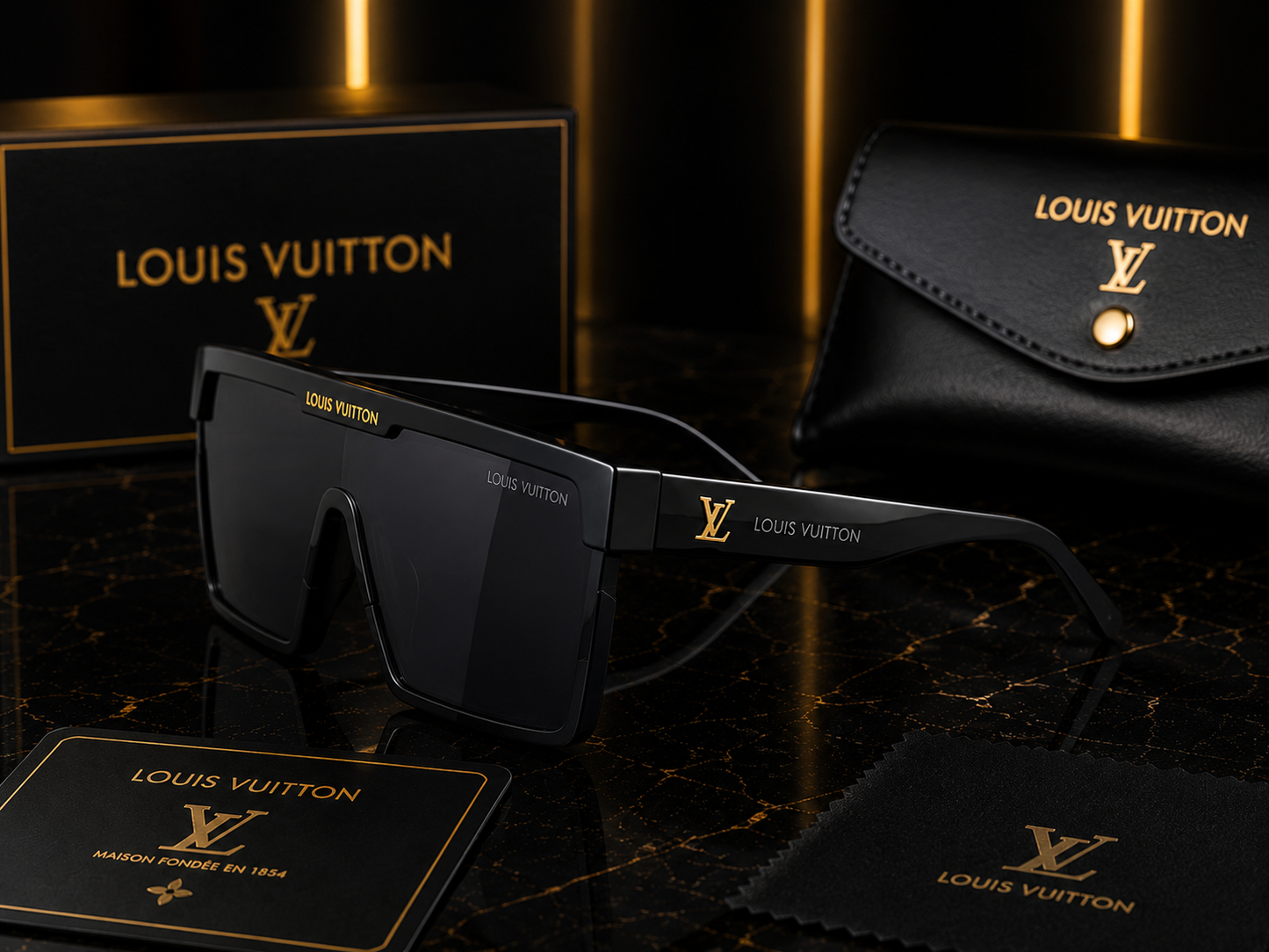 (GS-6) Louis Vuitton Monogram Shield Sunglasses – Unisex Luxury Collection