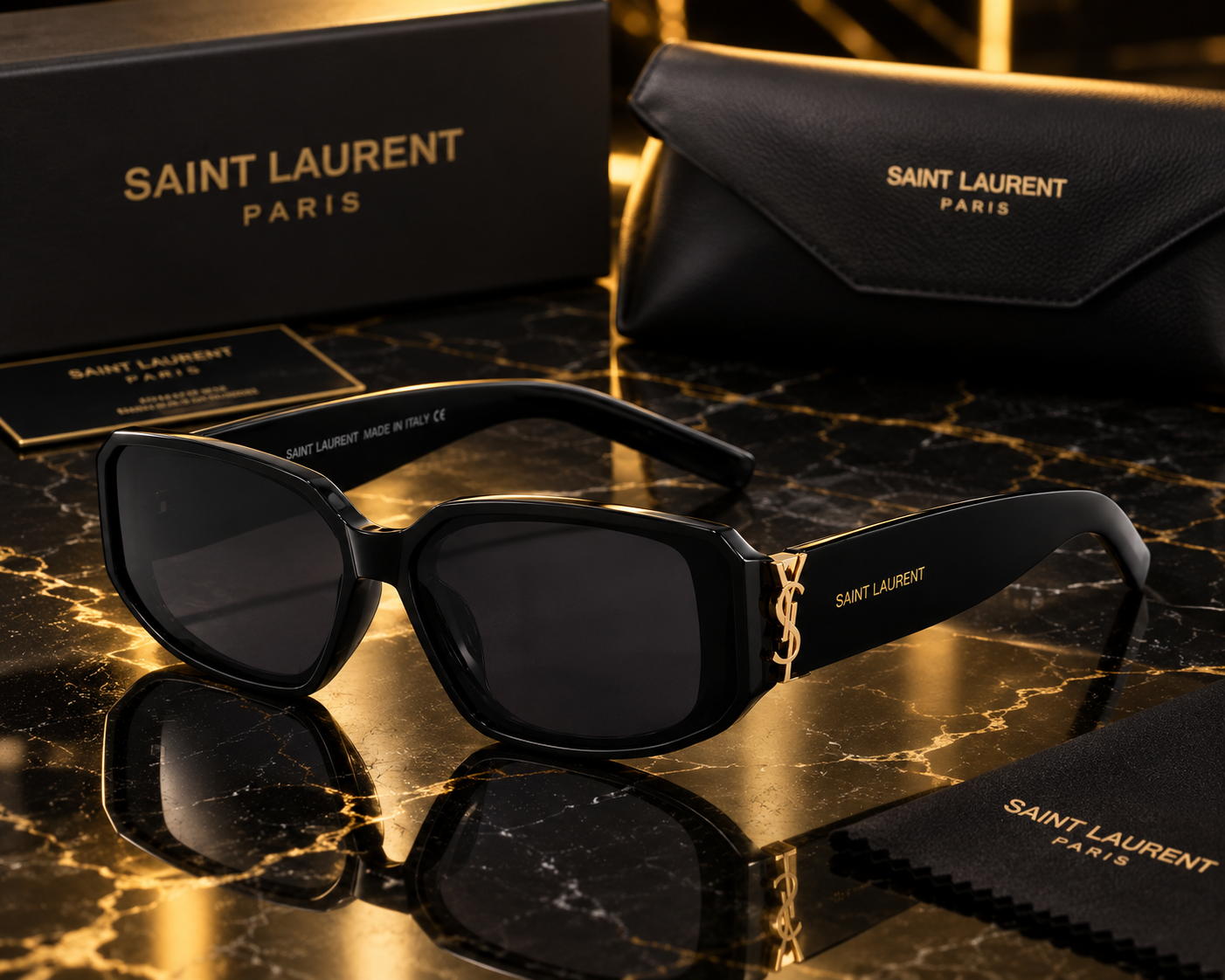 (GS-20) Saint Laurent Luxury Square Sunglasses  | Premium Designer UV400 Fashion Eyewear