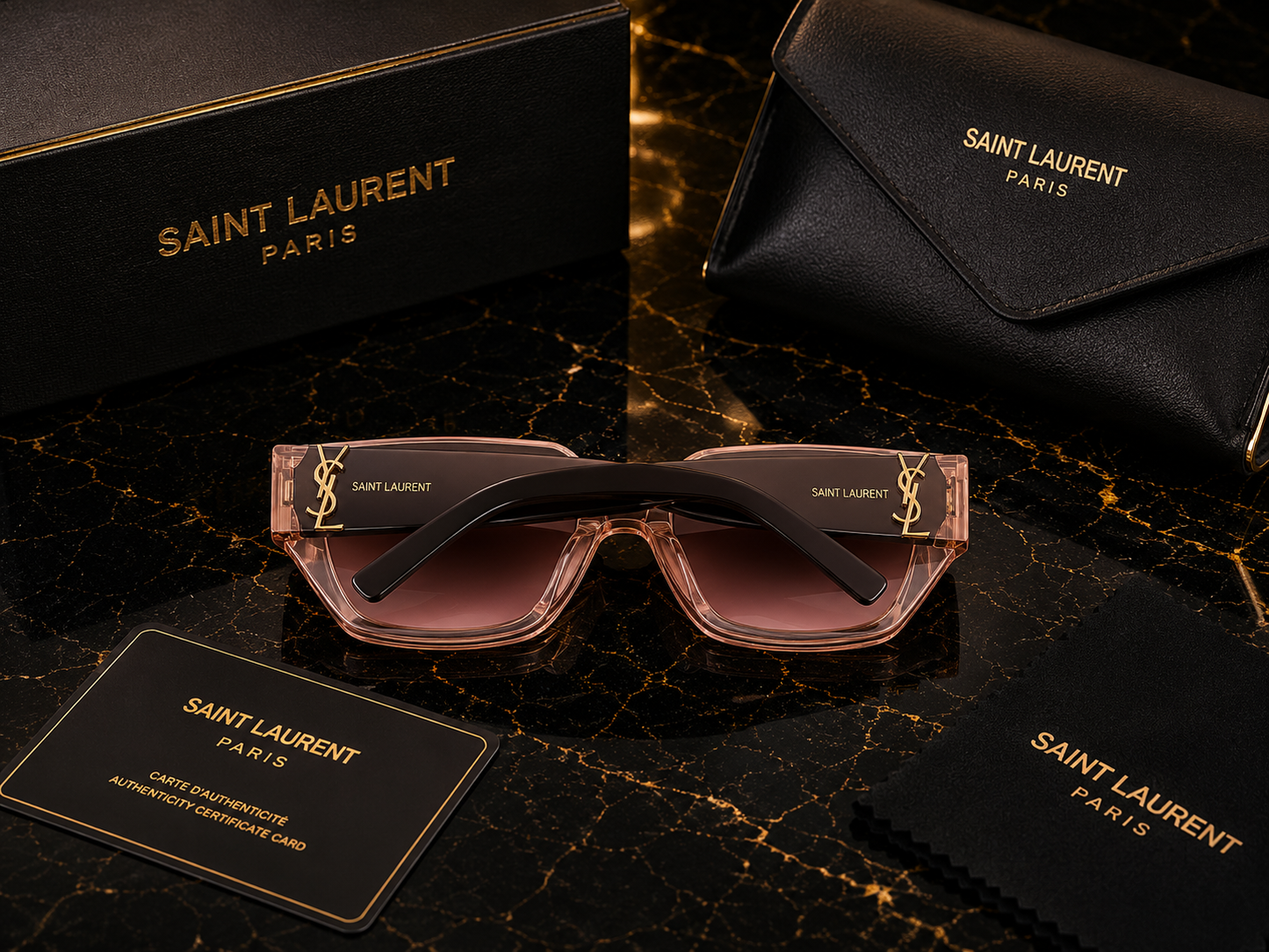 (GS-20) Saint Laurent Luxury Square Sunglasses  | Premium Designer UV400 Fashion Eyewear