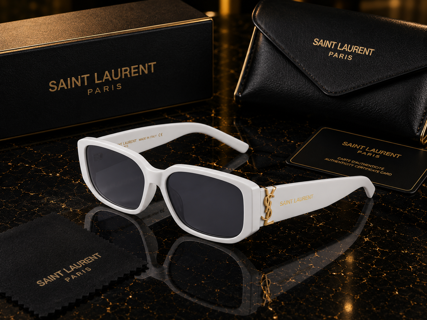 (GS-20) Saint Laurent Luxury Square Sunglasses  | Premium Designer UV400 Fashion Eyewear