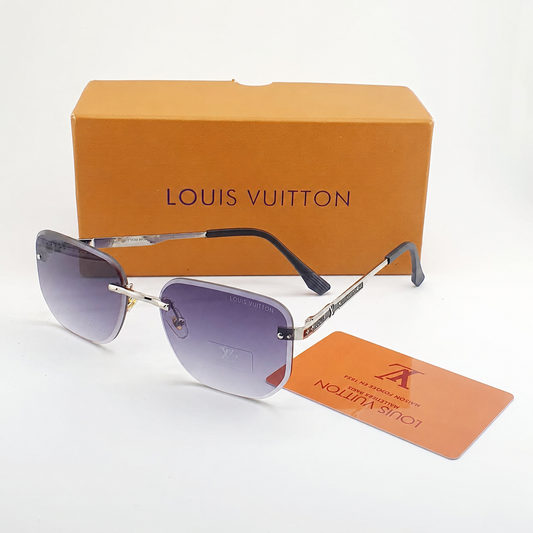 (GS-30)  Luxury Louis Vuitton VRimless Purple Gradient Sunglasses with Premium Metal Frame