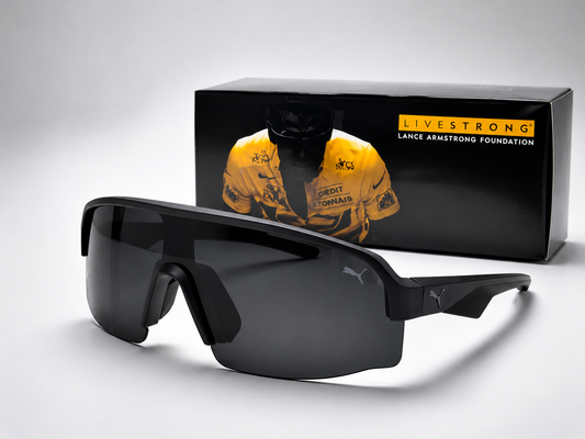 (GS-31) PUMA Shield Sports Sunglasses  | Clear Frame | UV400 Protection