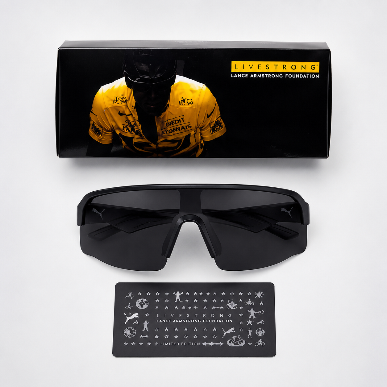 (GS-31) PUMA Shield Sports Sunglasses  | Clear Frame | UV400 Protection