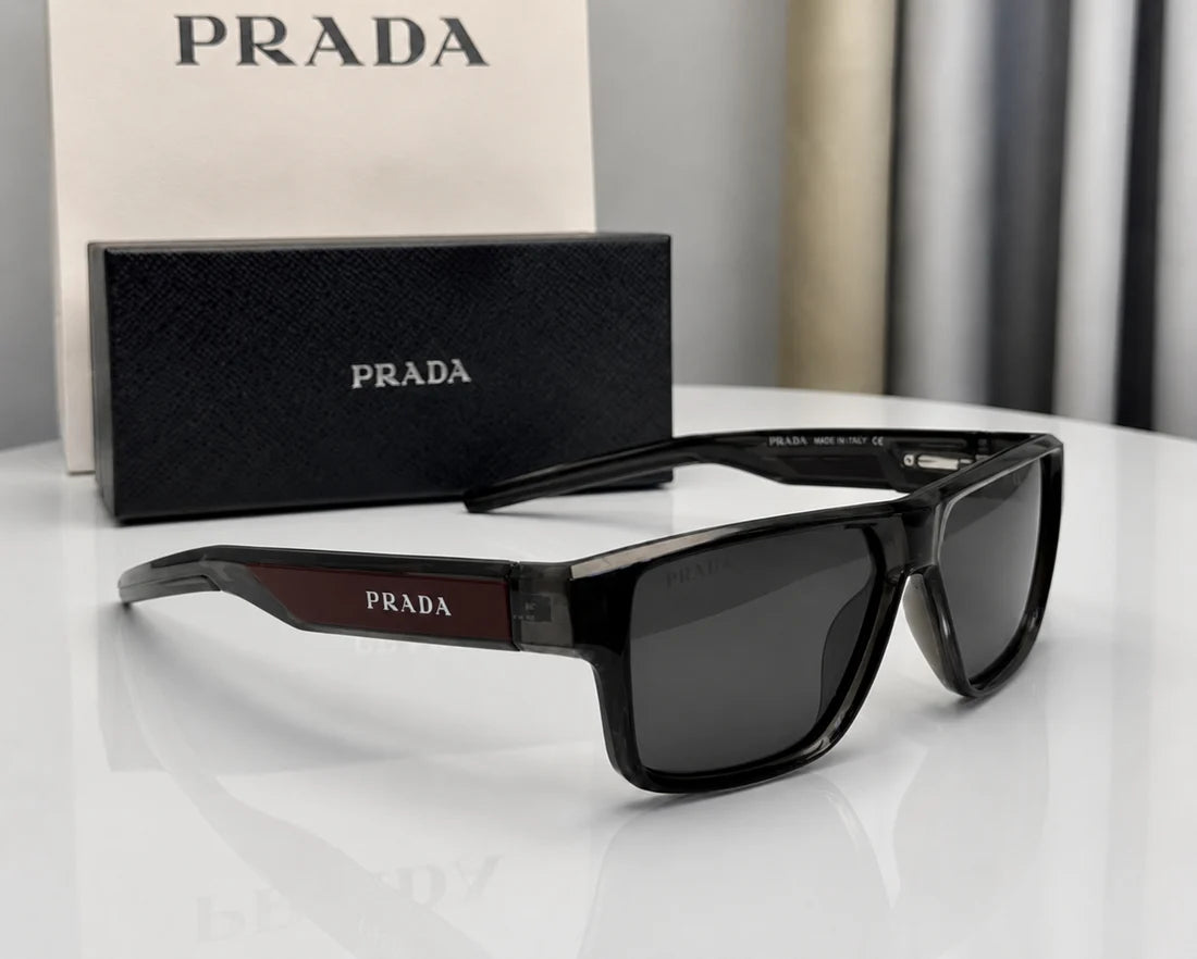(GS-34) Prada Premium Square Black Sunglasses – UV Protection Luxury Eyewear