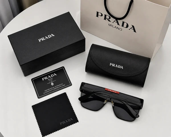 (GS-35) Prada Premium Square Shield Sunglasses – UV Protection Luxury Eyewear