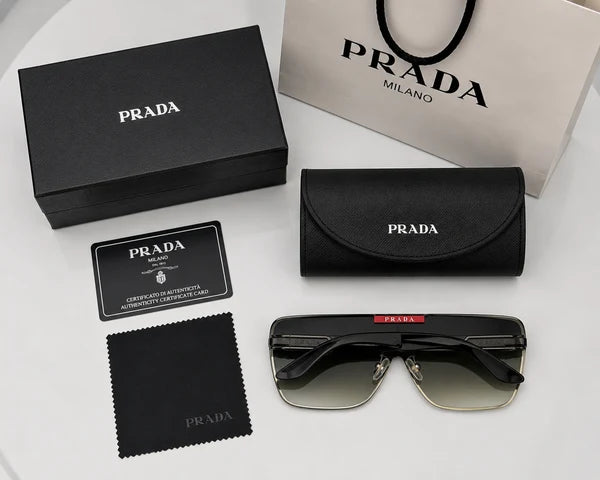 (GS-35) Prada Premium Square Shield Sunglasses – UV Protection Luxury Eyewear