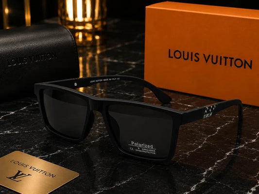 (GS-39) Louis Vuitton Polarized Square Sunglasses – Premium Black Edition