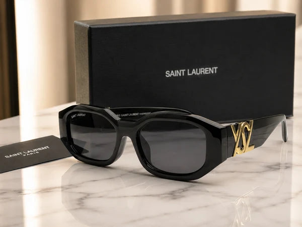 (GS-50)Saint Laurent YSL Black Luxury Square Sunglasses – Premium Designer Eyewear