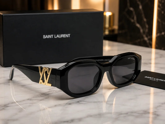 (GS-50)Saint Laurent YSL Black Luxury Square Sunglasses – Premium Designer Eyewear