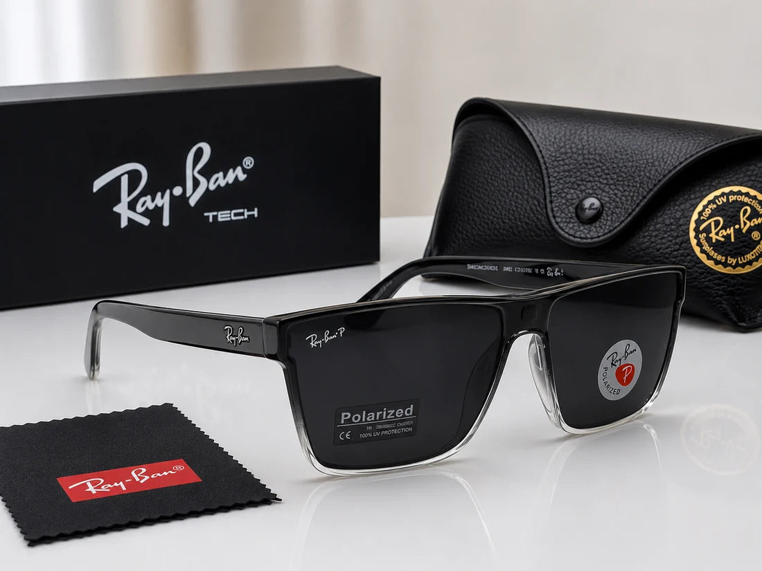 (GS-52) Ray-Ban Tech Premium Polarized Sunglasses Collection – Black Crystal Frame | UV400 Protection