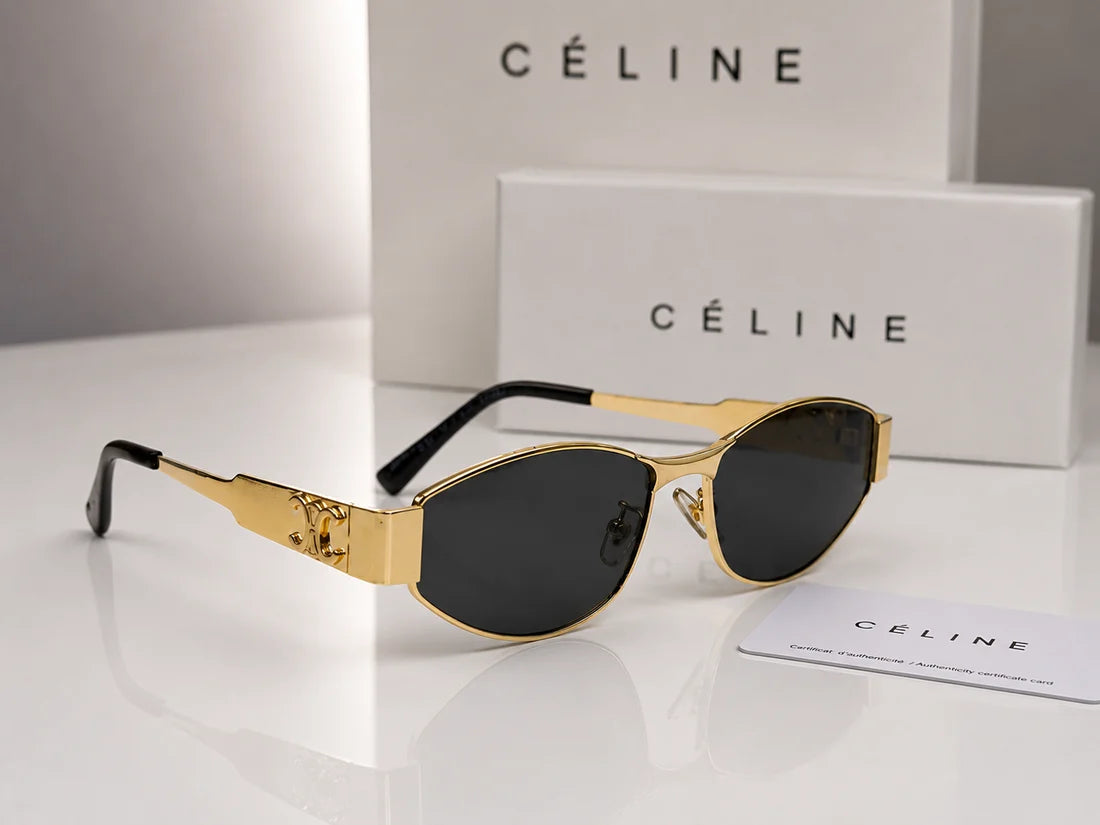(GS-54) CELINE Luxury Frame Sunglasses | Premium UV400 Black Lens | Unisex Designer Eyewear