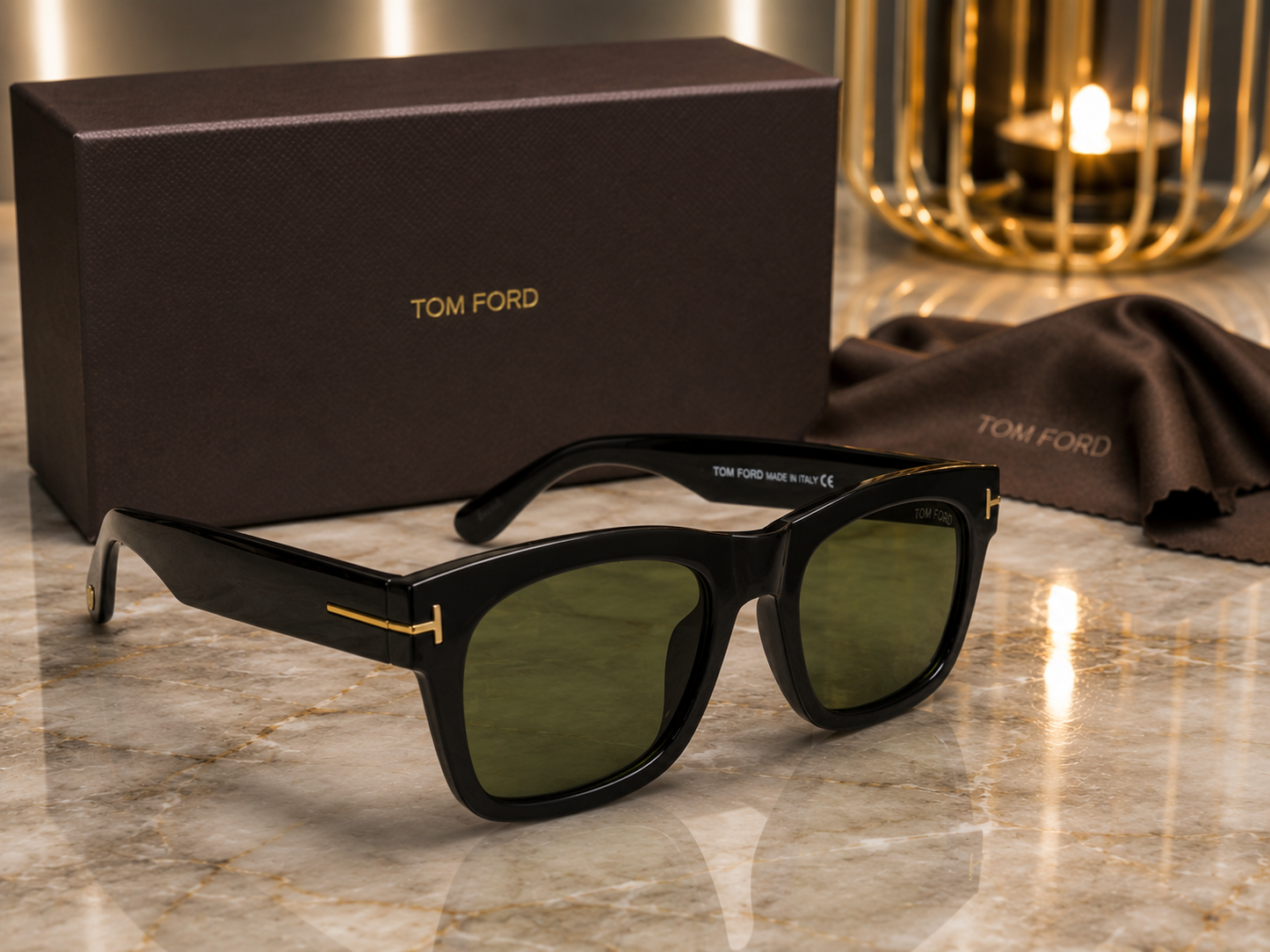 (GS-59) Tom Ford TF622 Premium Square Eyewear – Black Frame |