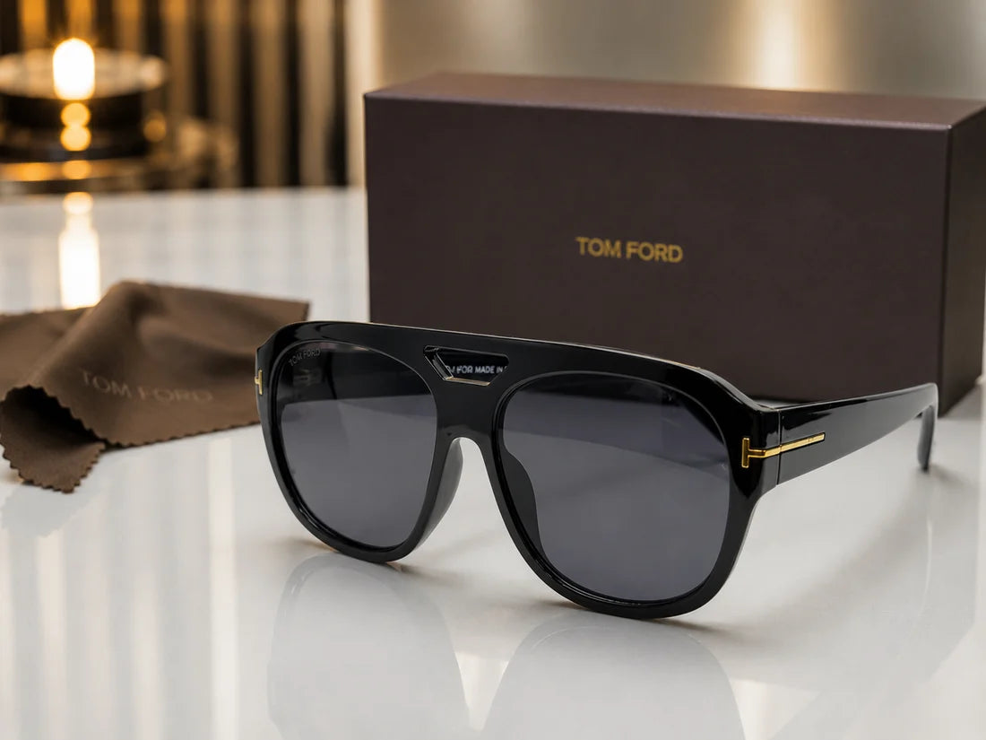 (GS-60) Tom Ford Luxury Eyewear – Premium Black & Havana Acetate Sunglasses & Optical Frames