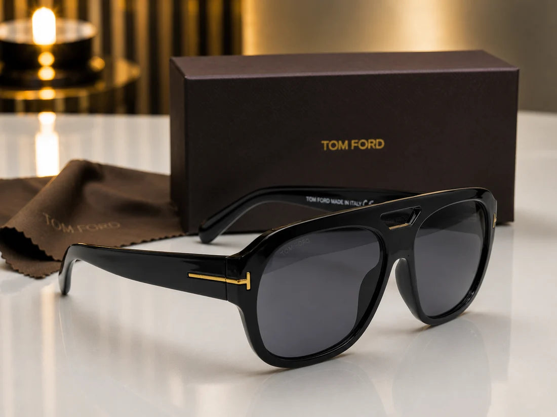 (GS-60) Tom Ford Luxury Eyewear – Premium Black & Havana Acetate Sunglasses & Optical Frames