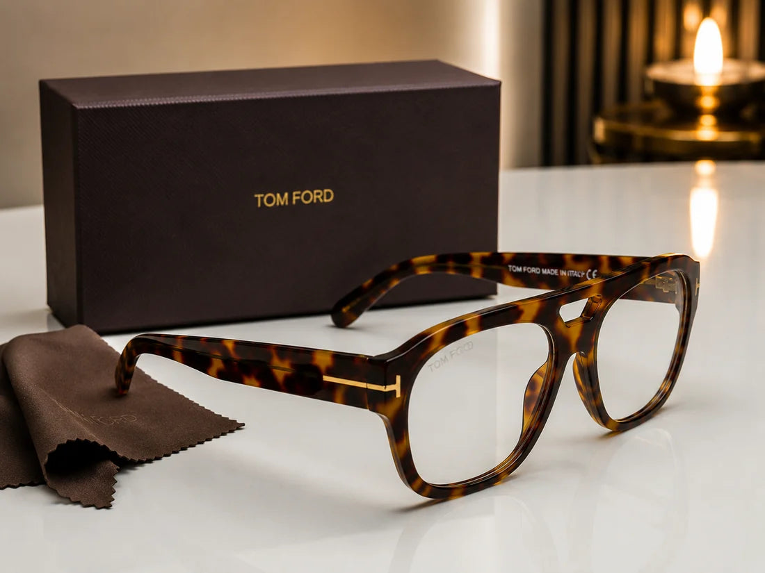 (GS-60) Tom Ford Luxury Eyewear – Premium Black & Havana Acetate Sunglasses & Optical Frames