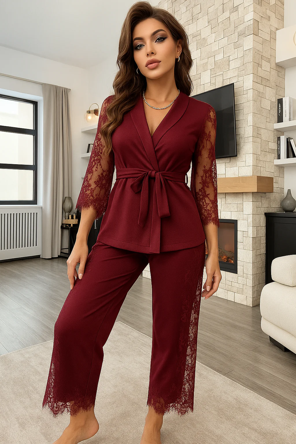 CHK # P74  2-Piece Silk Nighty Set