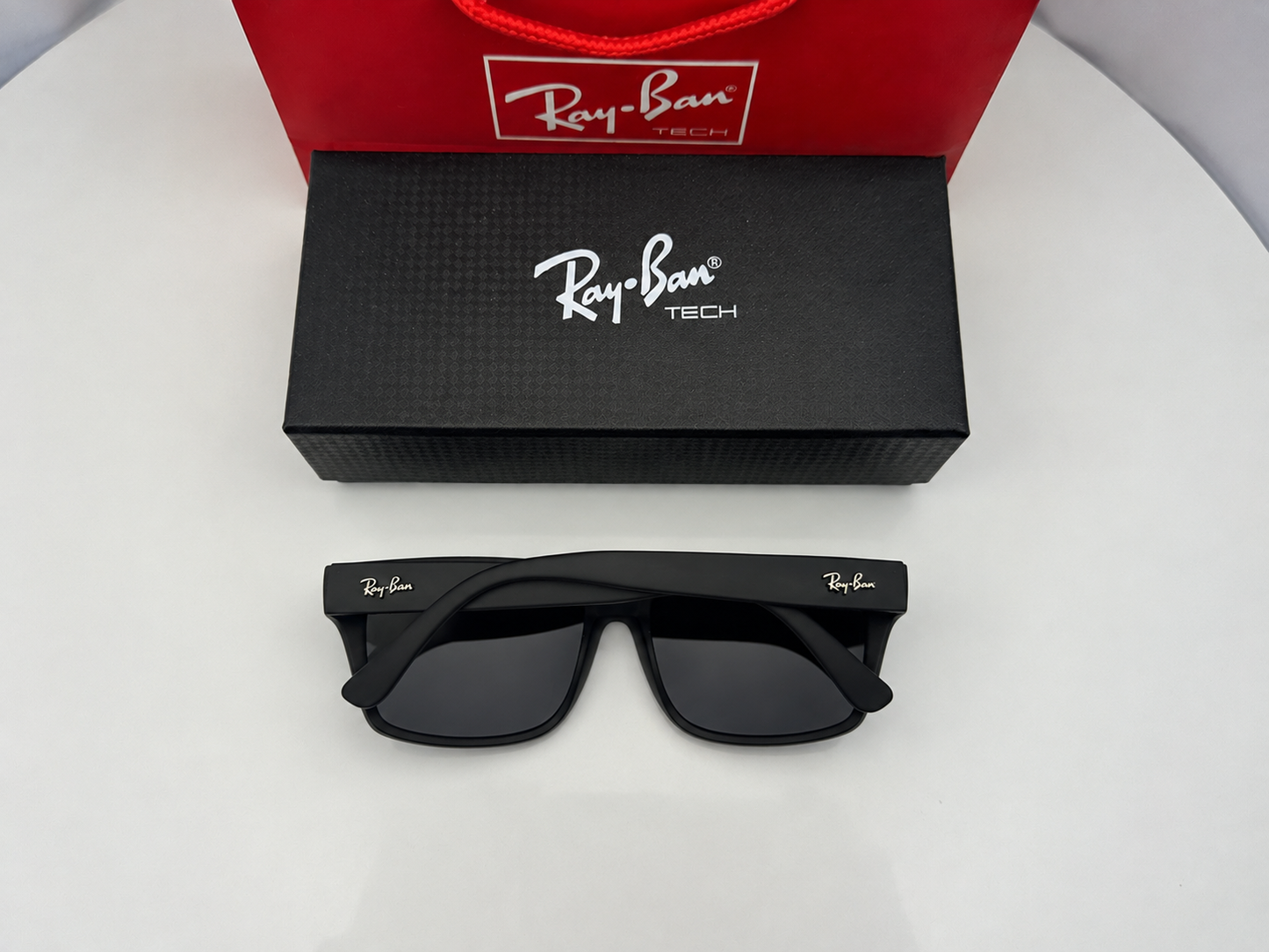 (GS-65) Ray-Ban Tech Black Square Polarized Sunglasses | UV400 Protection | Premium Unisex Eyewear