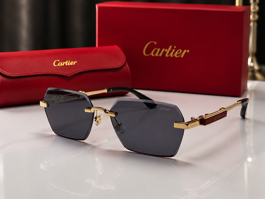 (GS-69) Cartier Rimless Luxury Eyewear – Gold Frame Designer Glasses & Sunglasses