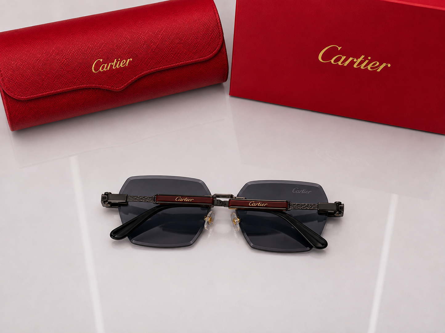 (GS-69) Cartier Rimless Luxury Eyewear – Gold Frame Designer Glasses & Sunglasses
