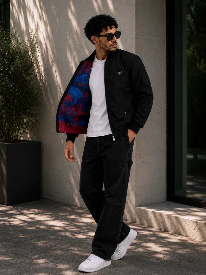 (CJ-36) Urban  Men’s Urban Streetwear Chicago Bulls Varsity Bomber Jacket