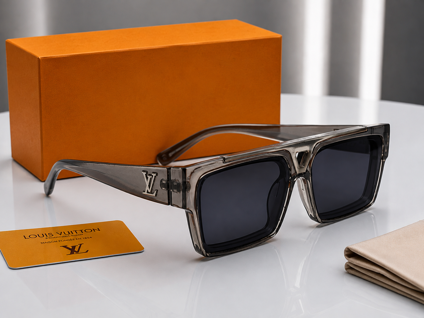 (GS-80) Luxury Square Frame Sunglasses – Premium UV400 Eyewear |