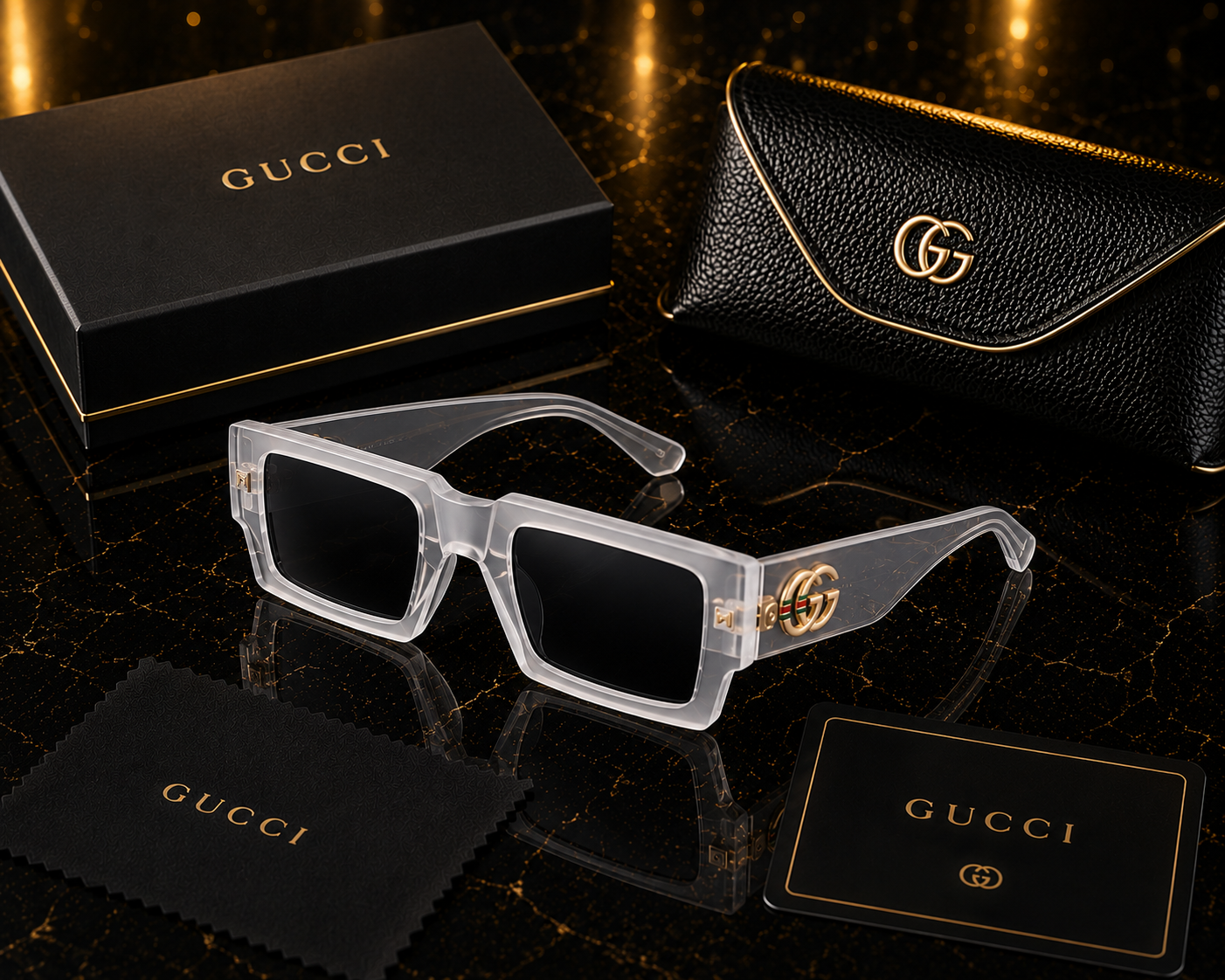 (GS-1) Luxury Oversized Square Sunglasses | Premium UV400 Eyewear |