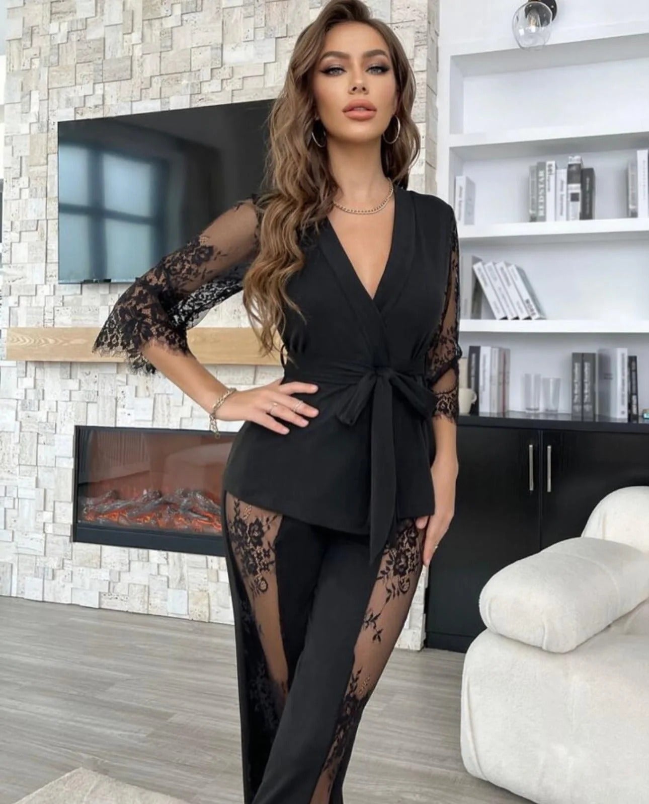 CHK # P74  2-Piece Silk Nighty Set