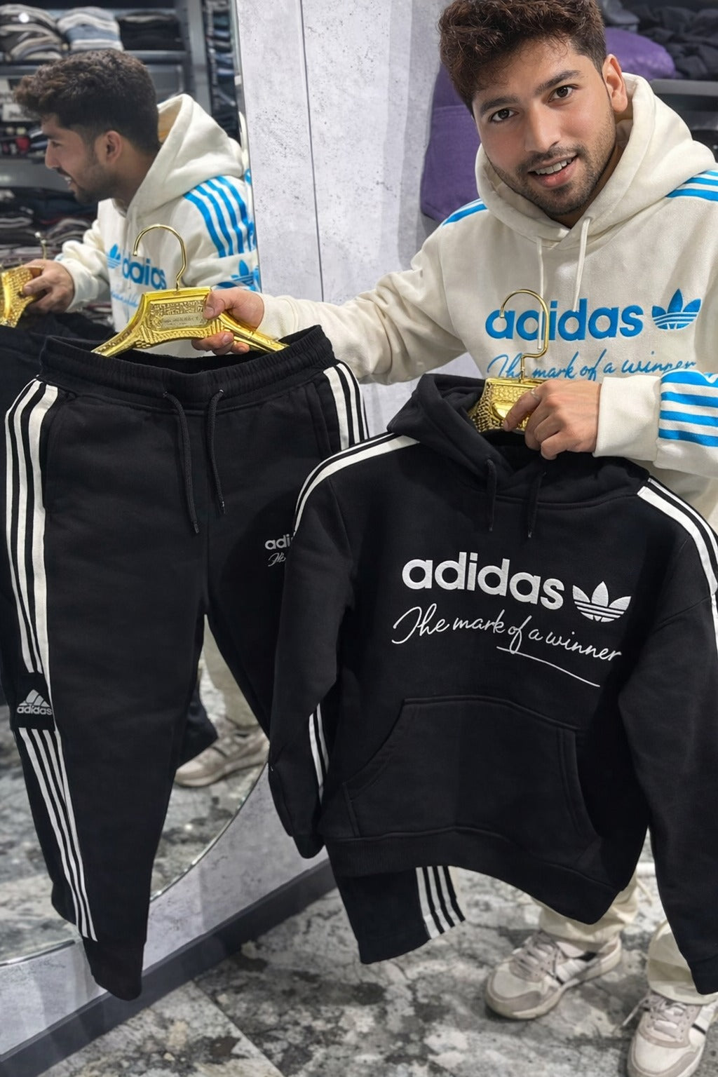 Men’s Premium Fleece Hoodie Track Suit – Winter Casual Set