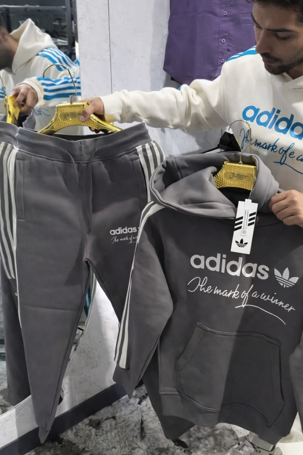 Men’s Premium Fleece Hoodie Track Suit – Winter Casual Set