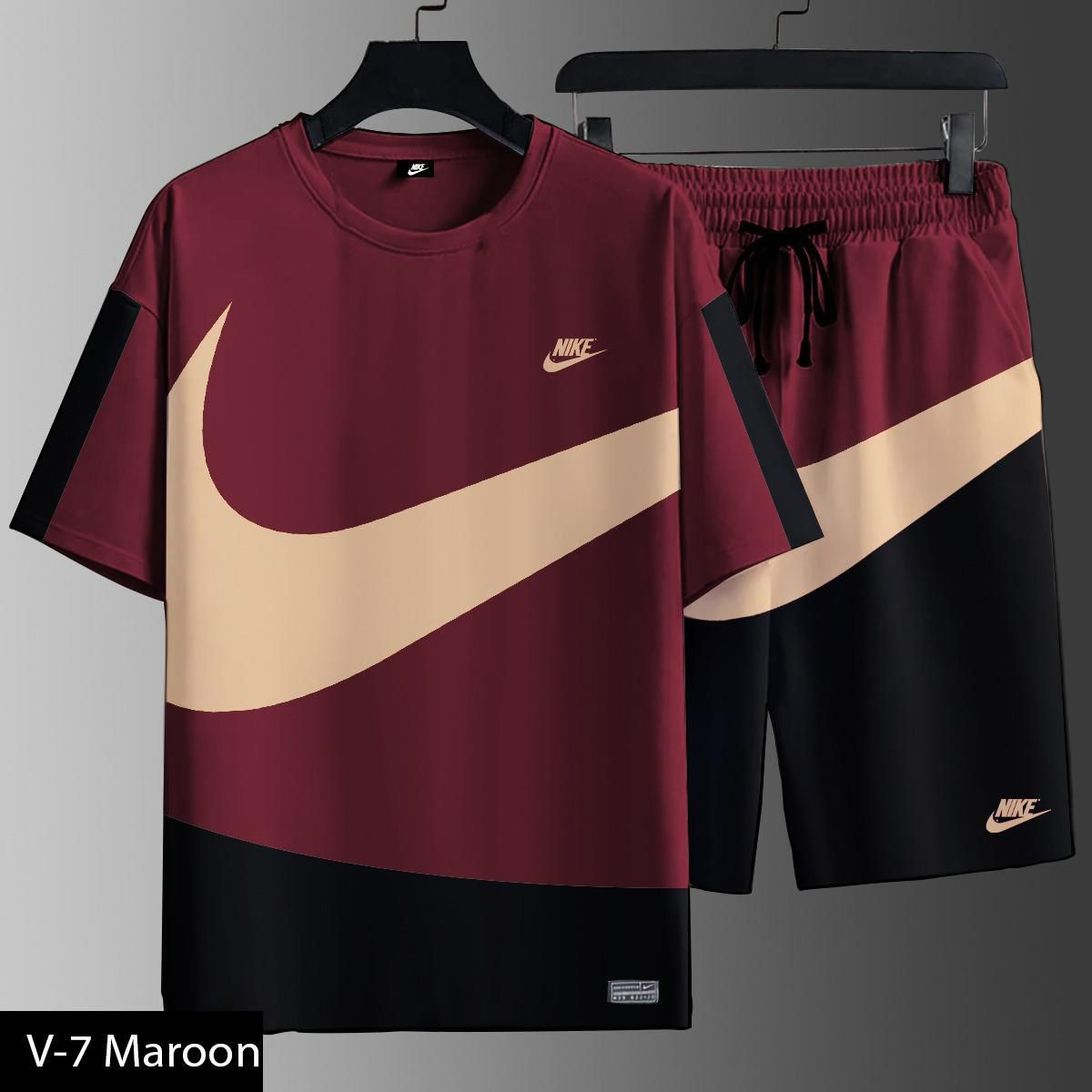Nike Two-Piece Sports Set | Premium T-Shirt  Shorts (V-7)