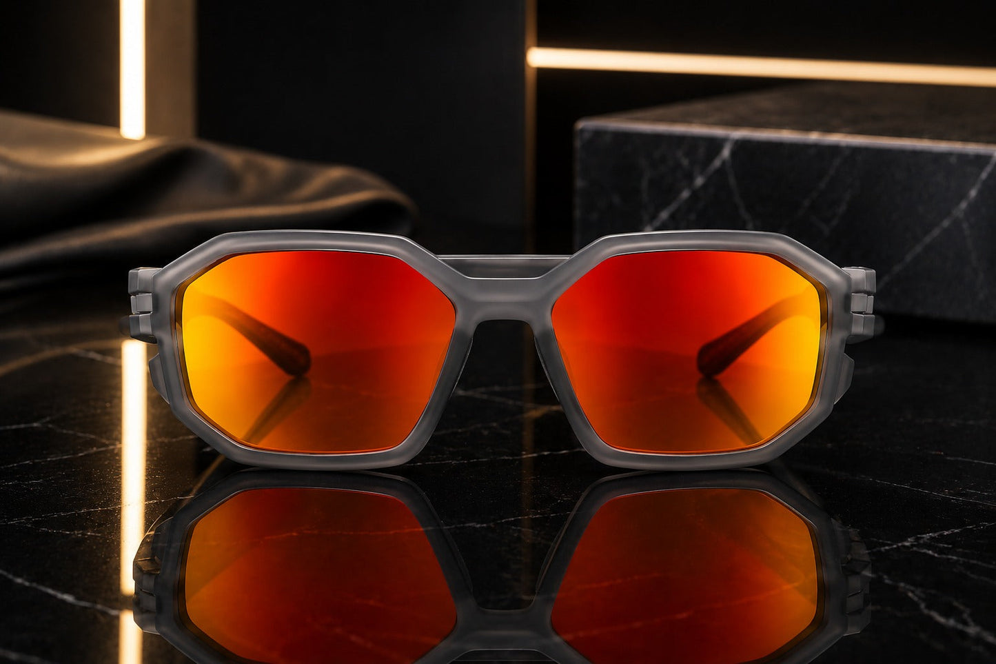 (GS-14) Premium Polarized Hexagonal Sunglasses | UV400 Protection | Lightweight Fashion Eyewear