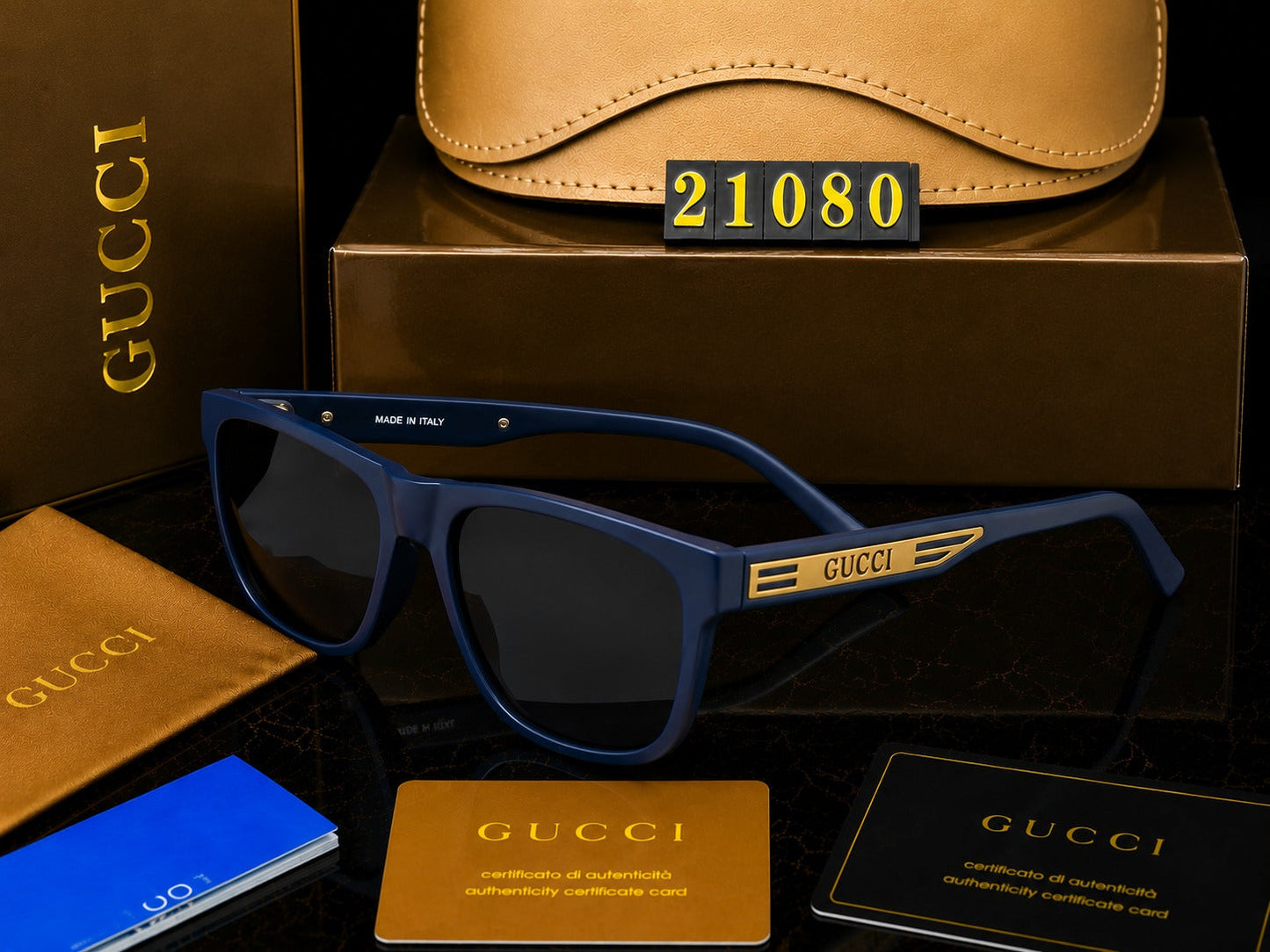 (GS-8) Premium Designer Style Square Sunglasses – UV400 Protection - Gucci Edition