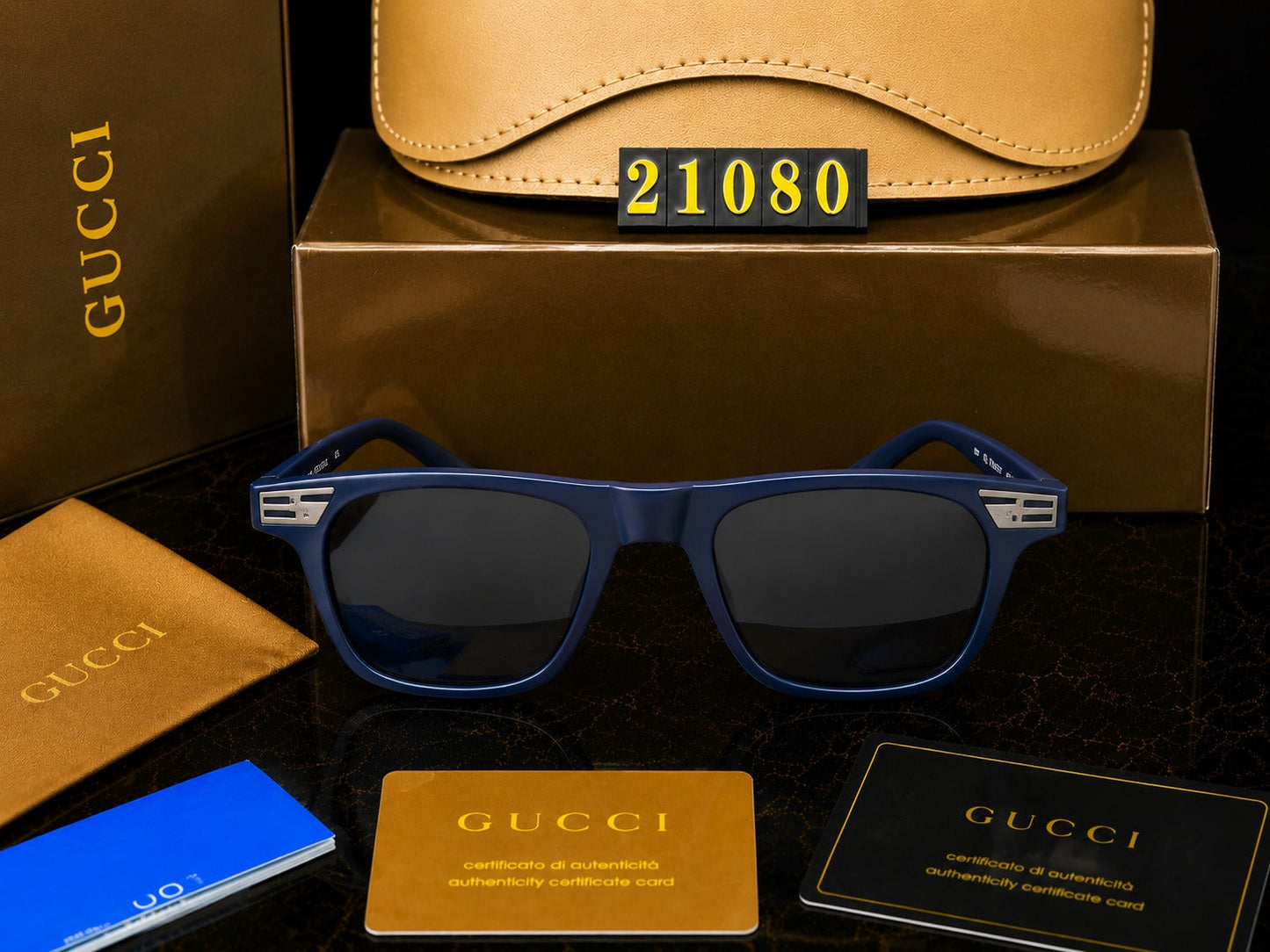 (GS-8) Premium Designer Style Square Sunglasses – UV400 Protection - Gucci Edition