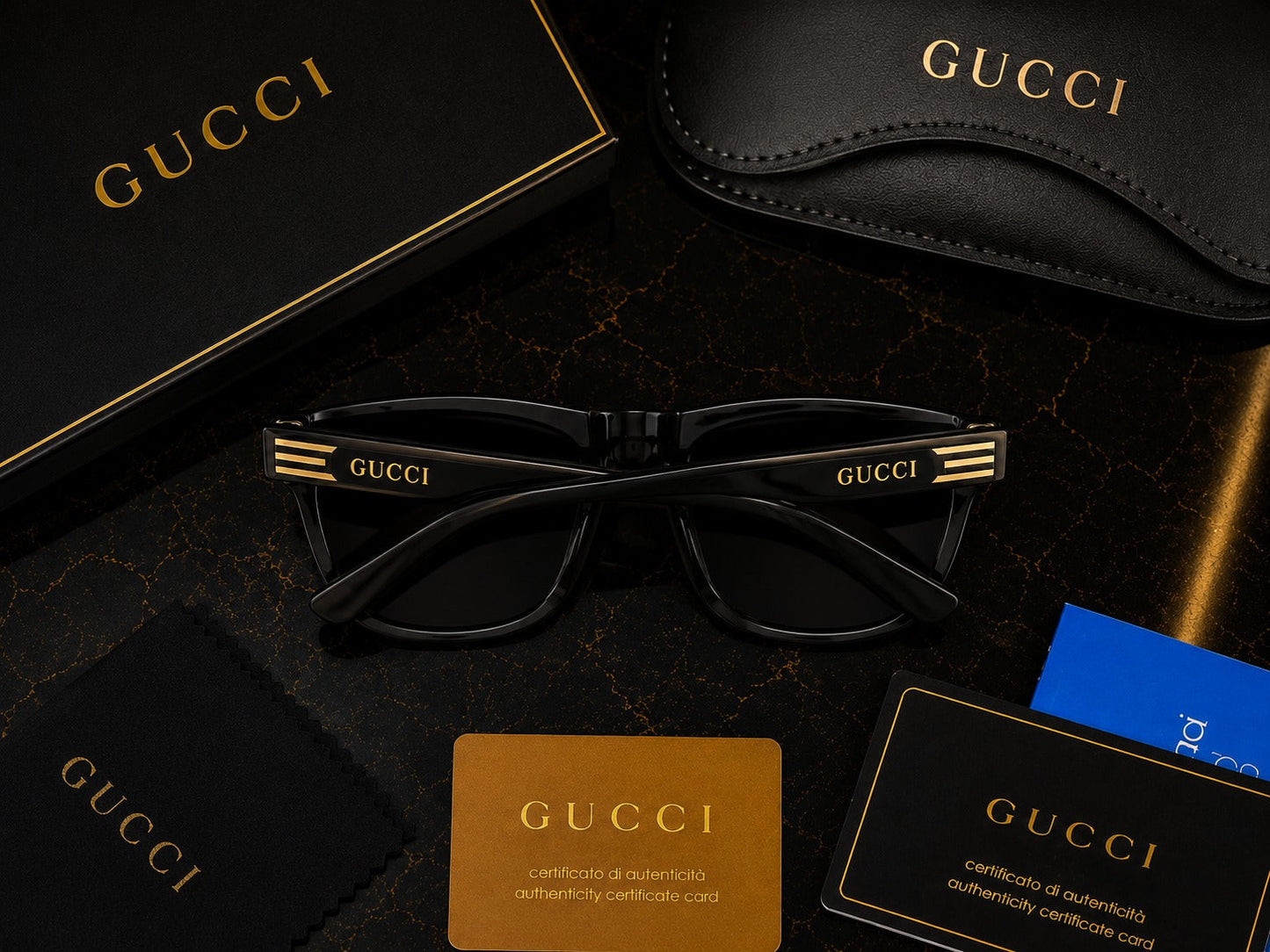 (GS-8) Premium Designer Style Square Sunglasses – UV400 Protection - Gucci Edition