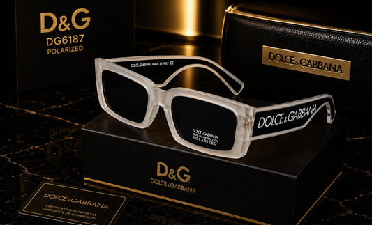 (GS-3) Dolce & Gabbana DG6187 Polarized Rectangle Sunglasses –  | UV400 Protection -  Premium Edition