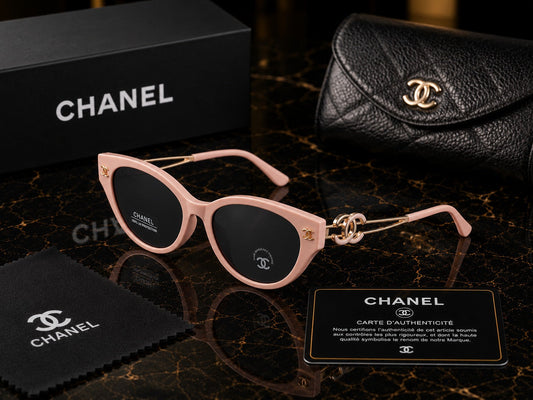 (GS-19) CHANEL Signature Grey Cat-Eye Luxury Sunglasses