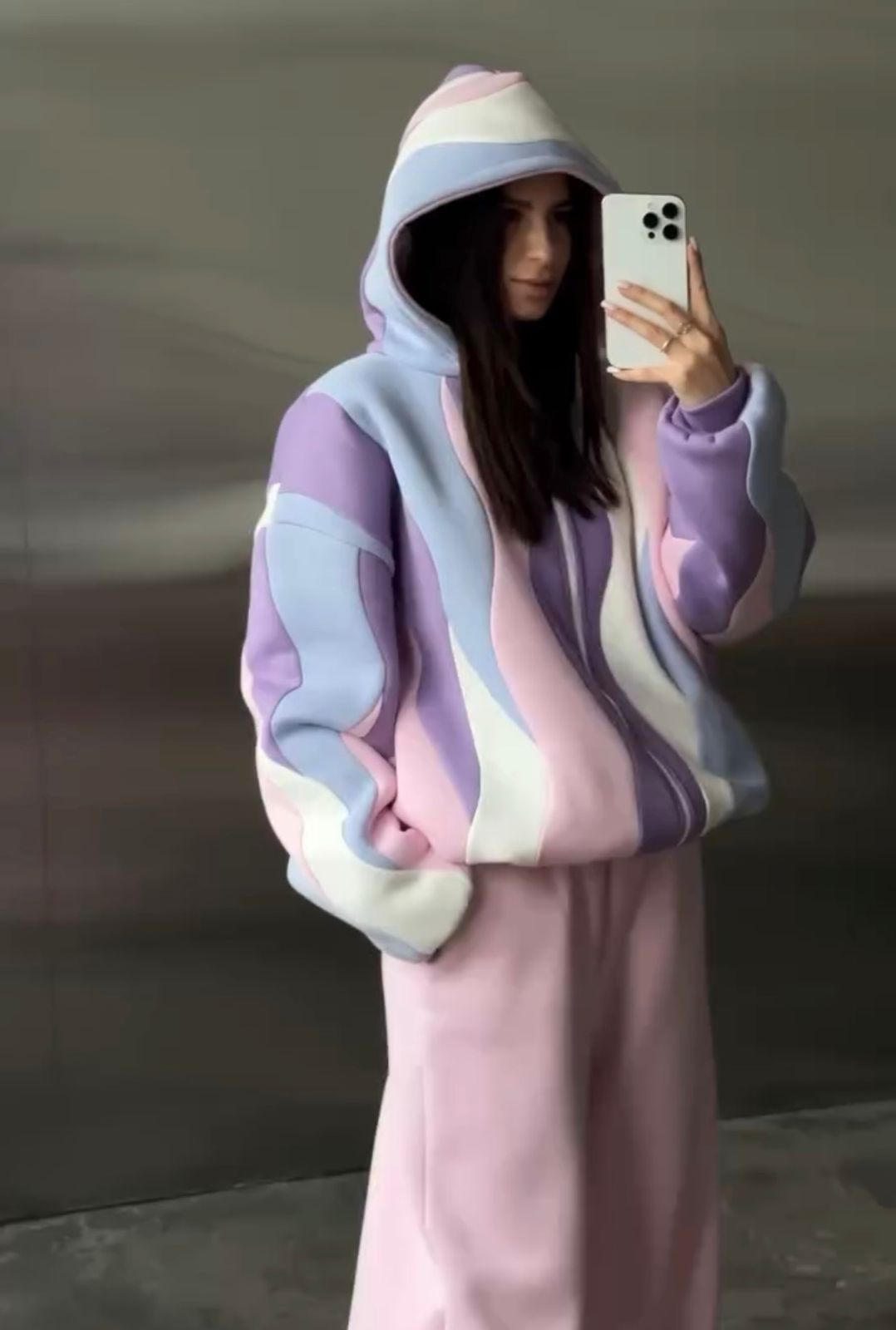 CH - 613 Two-Style Pastel Paradise 3D Floral Printed Tracksuit Emberline- 