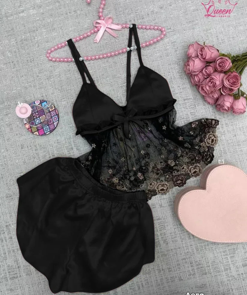 CHK # p68  2 Pieces Soft Desire Mini Silk Set