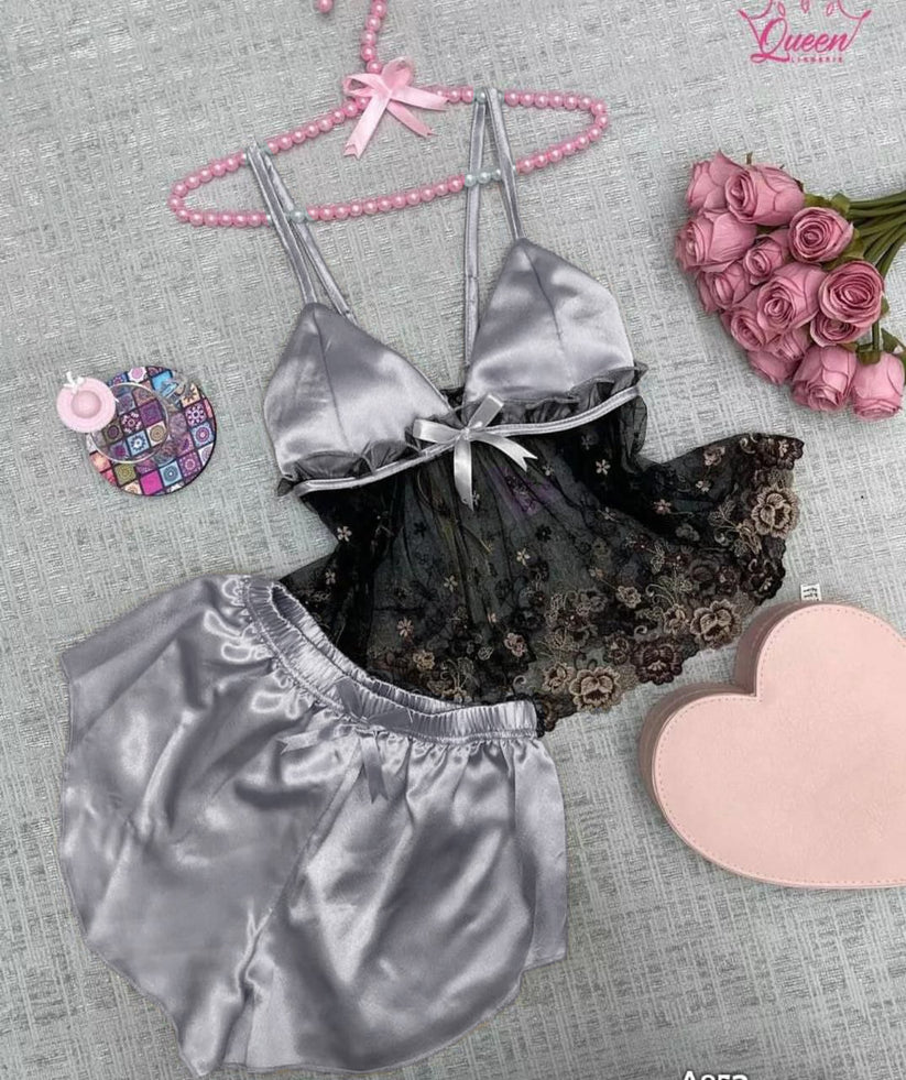 CHK # p68  2 Pieces Soft Desire Mini Silk Set