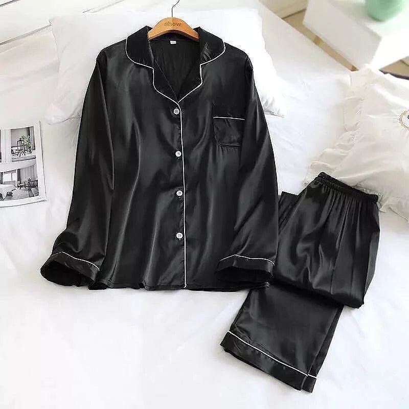 Silk Luxurious Slumber Pyjama Set full sleeves for woman